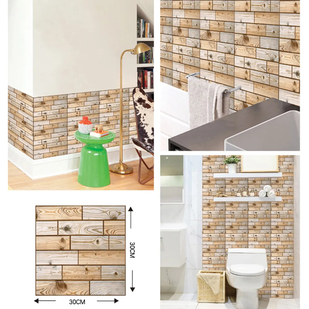 Lisslune | 3D Wall Brick Pattern Decal