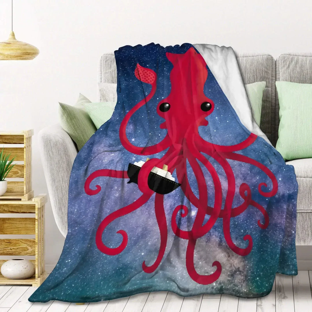 Lisslune | Sea Life Ocean Throw Octopus Blanket