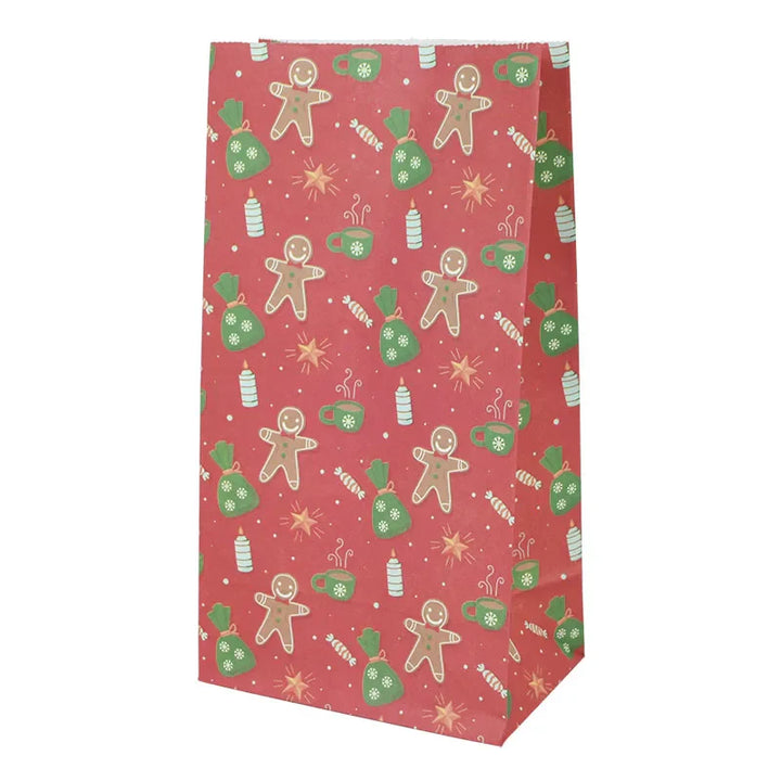 Rynx 10 pieces kraft paper candy cookie bags Santa snowman Christmas gift packaging bags Xmas Navidad New Year party decoration supplies
