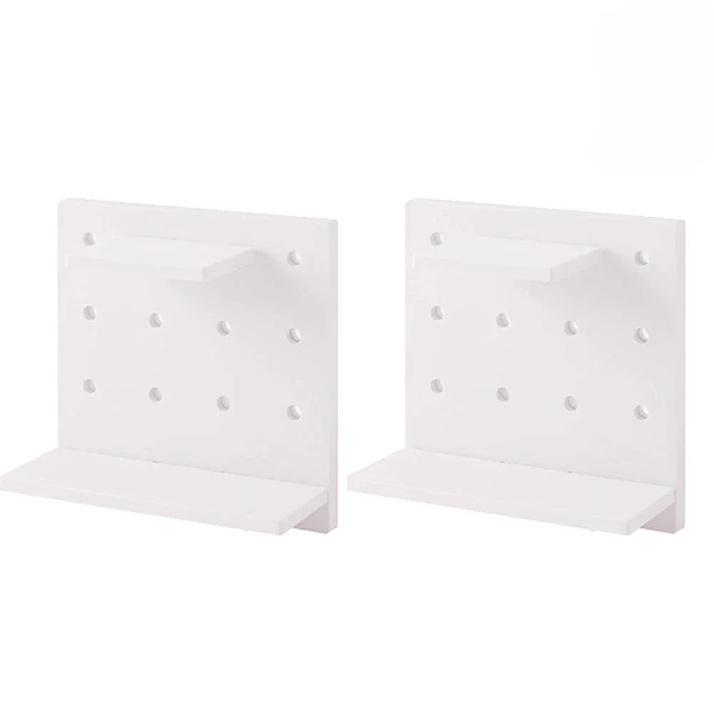 Rynx | 4Pack Sweet Pegboards Wall Shelf Holder Hooks Plastic Wall Organizer Decorations Display Shelf Wall Mounted Hanging Pegboard