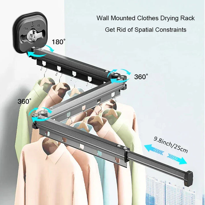 Lisslune | WallDry Flex – Foldable Wall-Mounted Clothes Dryer for Space-Saving Laundry