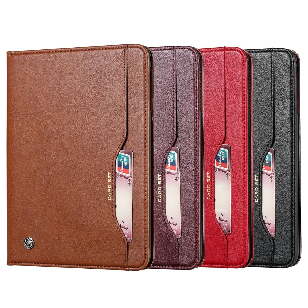 Lisslune | Leather Flip Case for iPad 9.7 (2017-2018), 10.2 (7th/8th Gen), Air 2/3/4, Pro 9.7/10.5/11 - Waterproof, Shockproof, Business Tablet Case