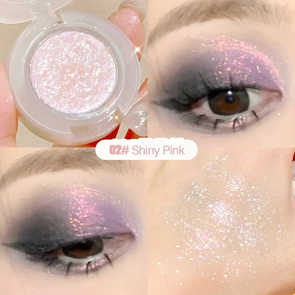 Rynx | Diamond Glitter Monochrome Eyeshadow Palette Color Changing Eyeshadow Highlighter Sequins Waterproof Long-lasting Eye Makeup Pigments