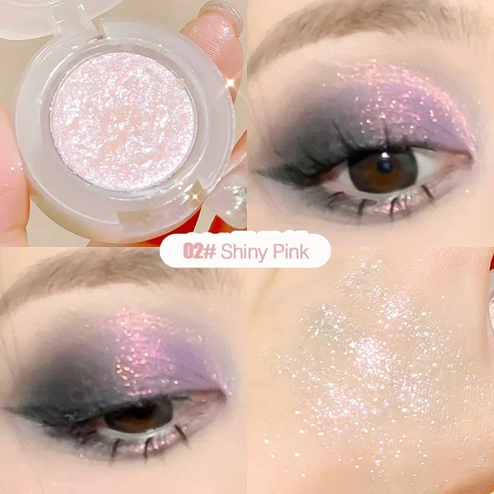 Rynx | Diamond Glitter Monochrome Eyeshadow Palette Color Changing Eyeshadow Highlighter Sequins Waterproof Long-lasting Eye Makeup Pigments
