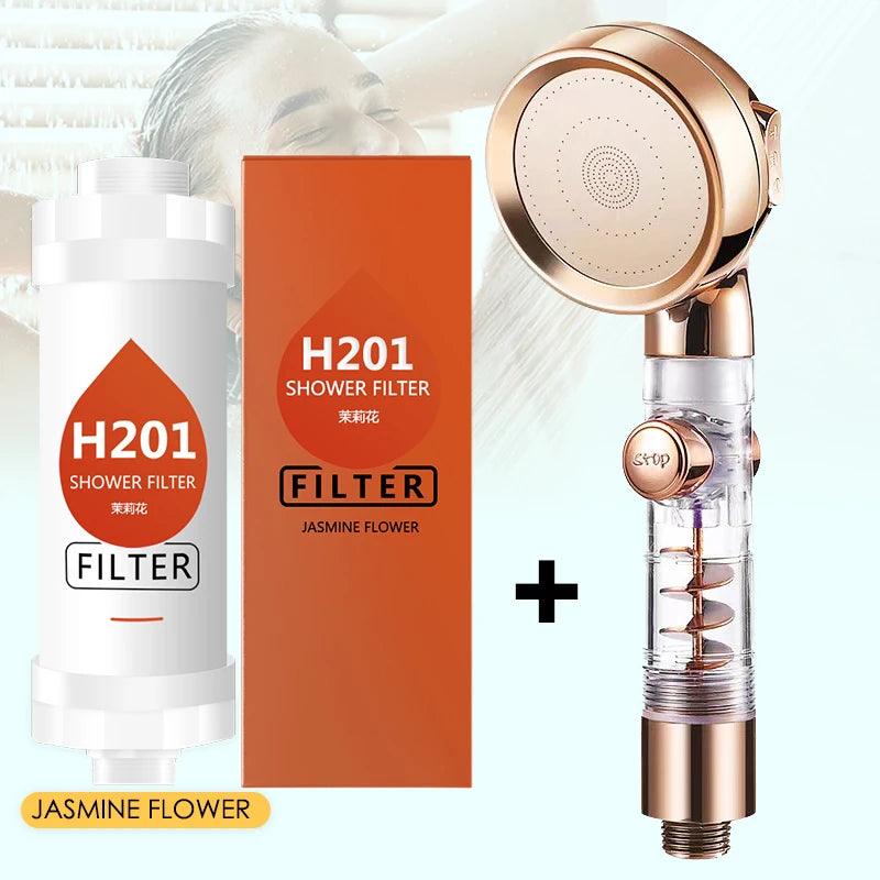 Lisslune | Vitamin C Infused Aromatherapy Spa Showerhead Filter for Hair and Skin Revitalization