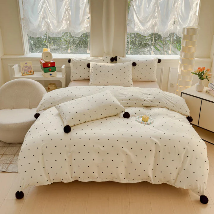 Rynx | Simple Style Bedding Set Skin-Friendly Bedding Set Girl's Room Bedding Cute Duvet Cover Pillowcase with Bed Sheet duvet set