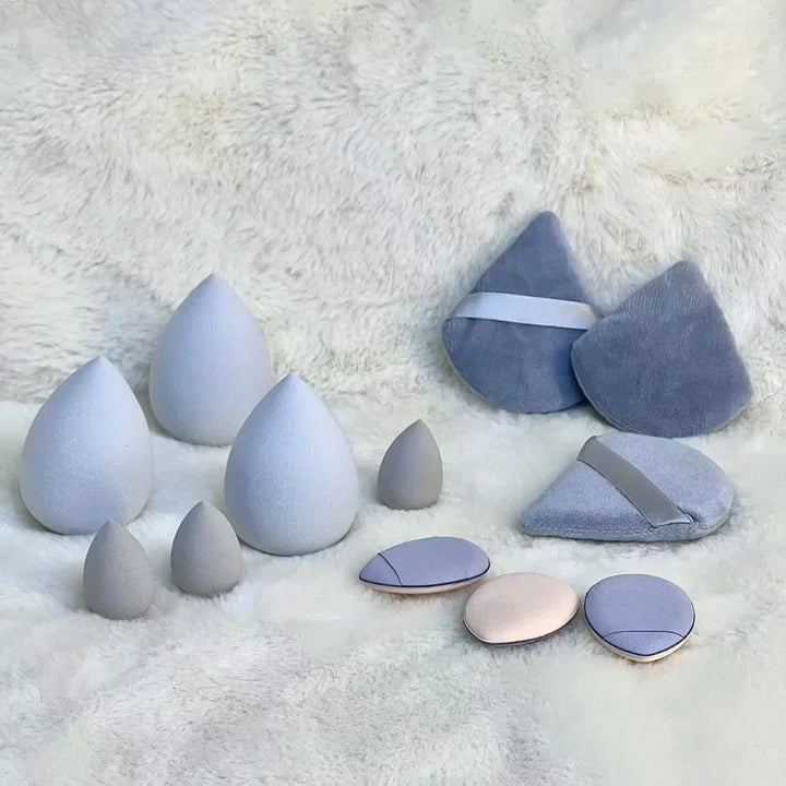 Rynx | 12 Piece Triangular Puff Giant Soft Eye/Concealer Makeup Egg Soft Cosmetic Puff Foundation Sponges Powder Puff Portable Cosmetic Tool