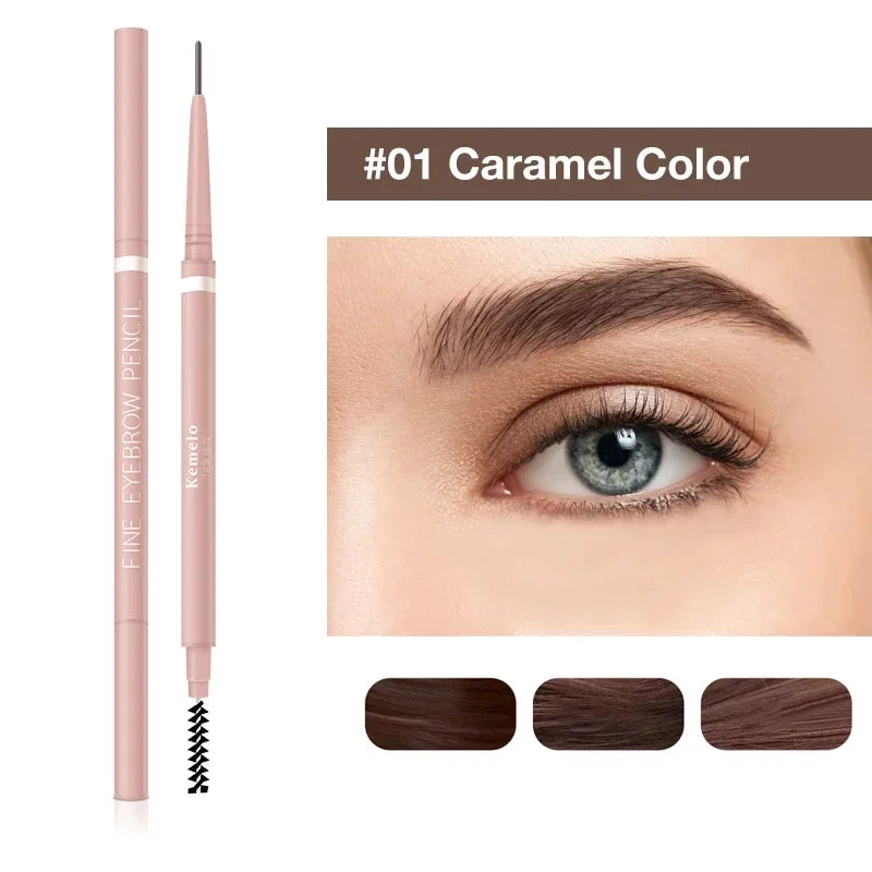 Rynx | 1PC Waterproof Dual-Sided Eyebrow Pencil 1.5 mm Ultra-Fine Eyebrow Pencil Sweat-Proof Long-Lasting Professional Eye Makeup