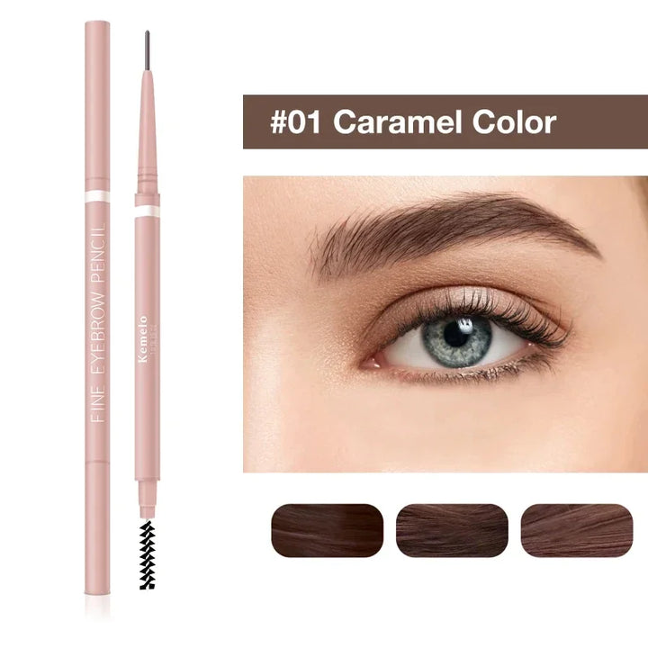 Rynx | 1PC Waterproof Dual-Sided Eyebrow Pencil 1.5 mm Ultra-Fine Eyebrow Pencil Sweat-Proof Long-Lasting Professional Eye Makeup
