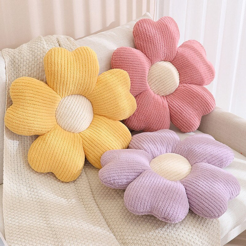 Lisslune | Fluffy Clover Flowers Pillow