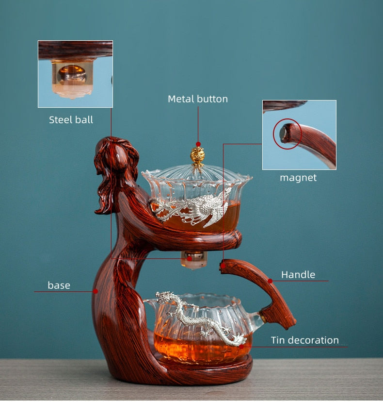 Lisslune | Dreamy Mermaid Wooden Teapot