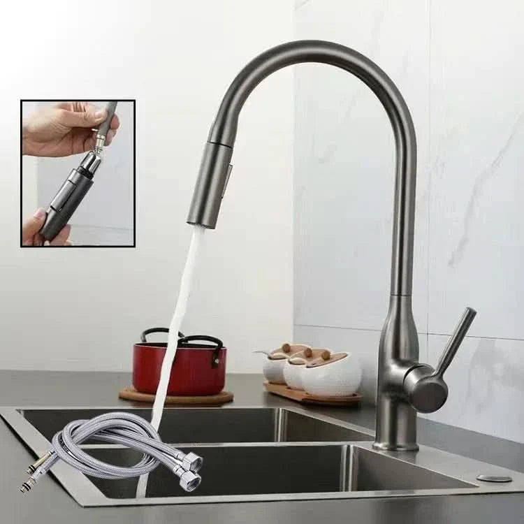 Lisslune | Stainless Steel Kitchen Faucet with Pull-Out Sprayer