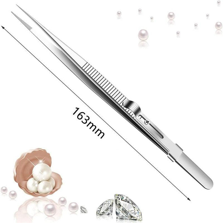 Lisslune | Delicate Task Precision Tweezers set with secure sliding lock mechanism