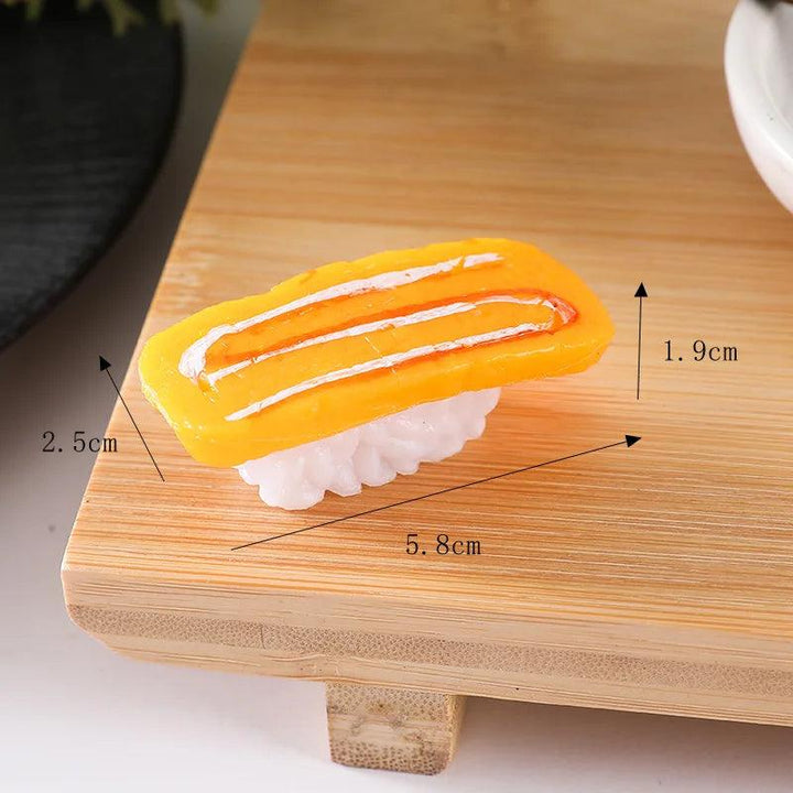 Lisslune | Realistic Artificial Sushi Set - 10pcs Decorative Japanese Rolls for Photography and Home Styling
