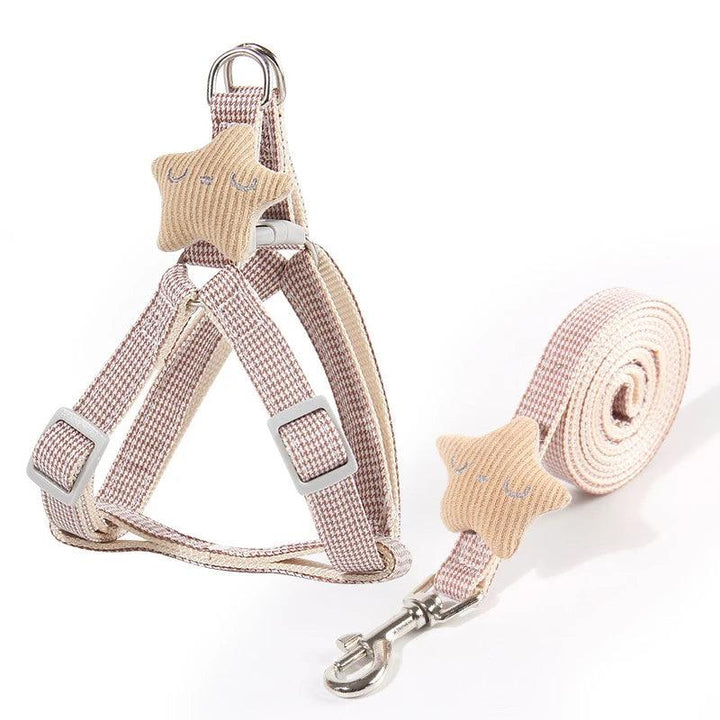 Lisslune | Beautiful, star-shaped adjustable harness and leash set for small pets