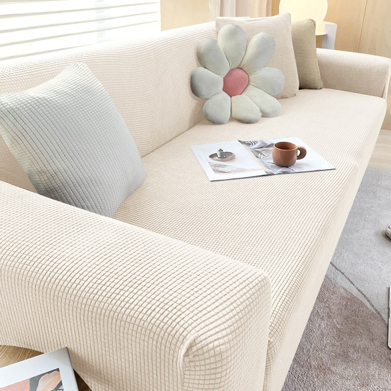 Lisslune | Textured Stretch Sofa Cover | Non-Slip, Machine Washable & Protective for 1-Seater, 2-Seater, and 3-Seater Sofas