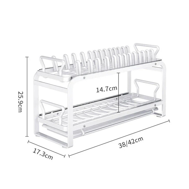 Lisslune | Kitchen Cabinet Sliding Storage Dish Rack