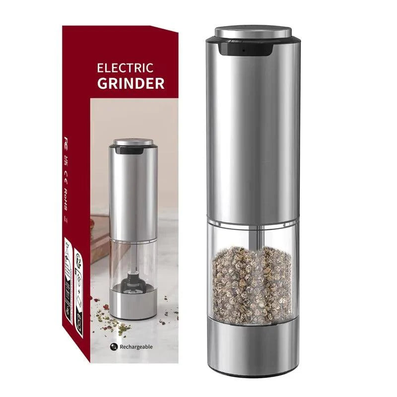 Lisslune | Automatic rechargeable salt and pepper mill duo with adjustable grind settings and integrated LED light