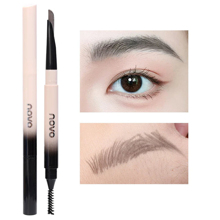 Rynx | Slanted tip eyebrow pencil with brush Natural Non-fading Waterproof Long-lasting Contouring Brow Enhancer Tattoo Cosmetic