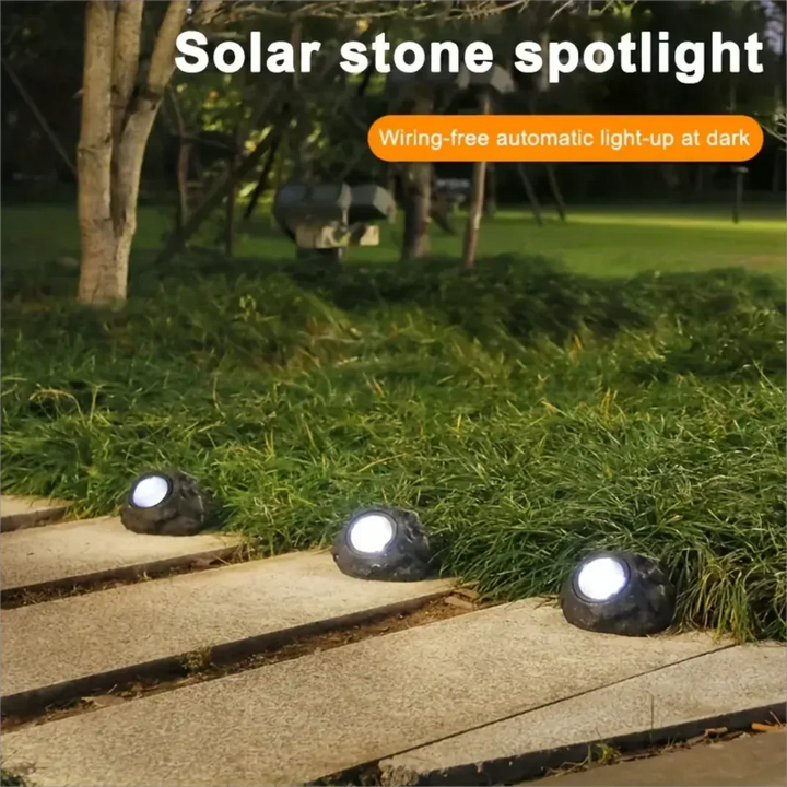 Lisslune | Waterproof Outdoor Solar Rock Spotlight Lamps