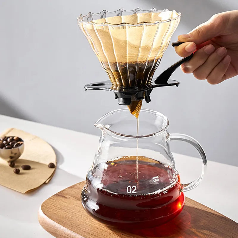 Lisslune | GIANXI Hand Punch Coffee Pot With Lid Drip Swan Neck Spout Coffee Water Kettle Long Opening Coffee Machine Coffee Accessories