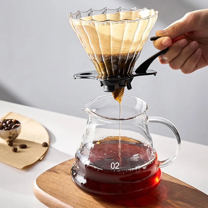 Lisslune | GIANXI Hand Punch Coffee Pot With Lid Drip Swan Neck Spout Coffee Water Kettle Long Opening Coffee Machine Coffee Accessories