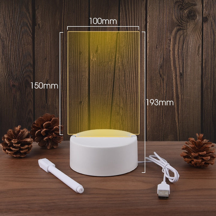 Lisslune | Creative Note Board Led Table Lamp