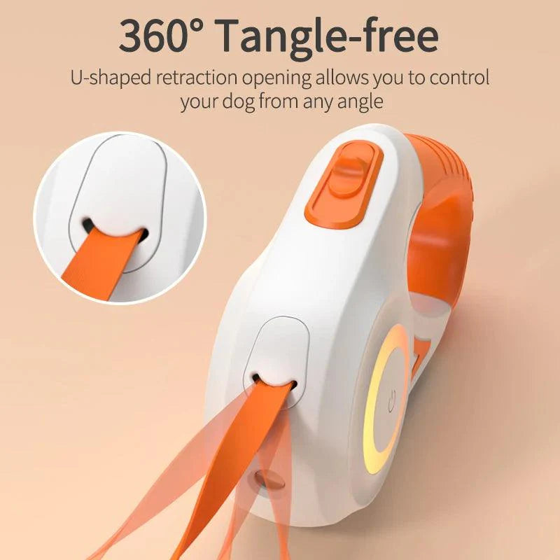 Lisslune | 5M Stylish LED Dog Leash with Retractable Design for Safe Night Walks