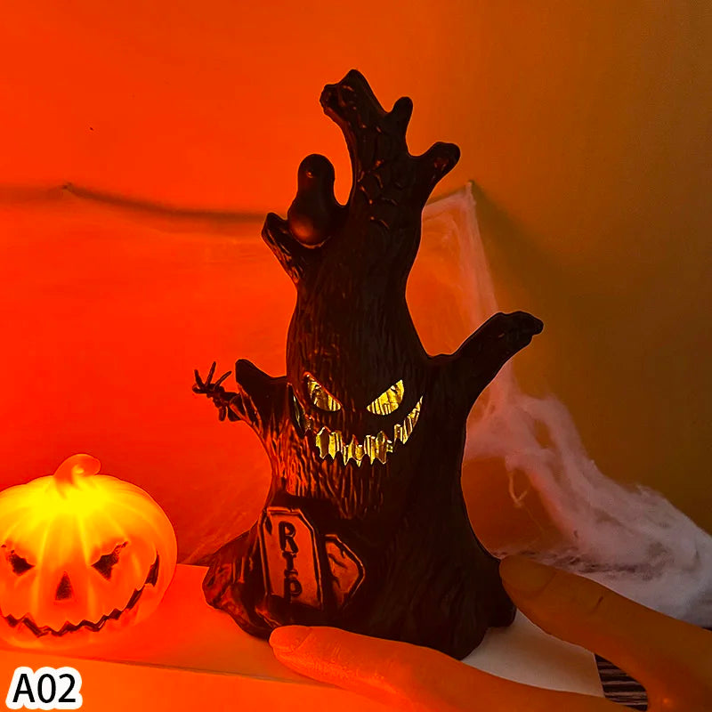 Rynx | Halloween LED Deco Lamp Pumpkin Ghost Tree Lights Table Ornament Lantern Garden Home Decoration Halloween Party Deco Accessories
