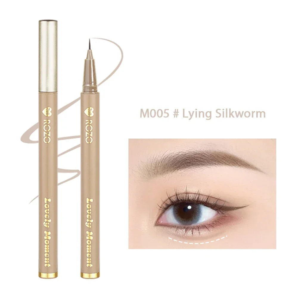 Rynx | Ultra-fine liquid eyeliner waterproof glitter matte black brown shimmering eyeliner lying silk moth pencil eye beauty party makeup tools