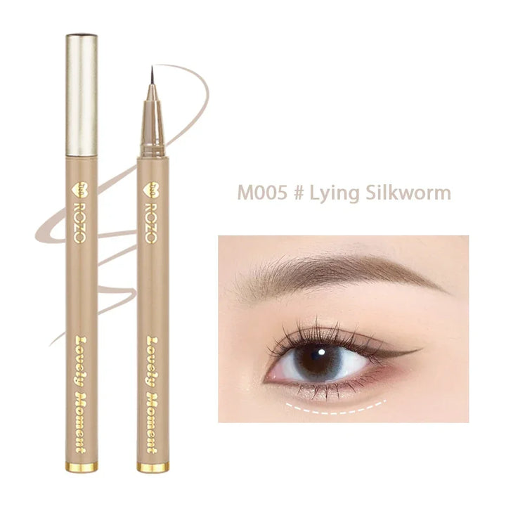 Rynx | Ultra-fine liquid eyeliner waterproof glitter matte black brown shimmering eyeliner lying silk moth pencil eye beauty party makeup tools