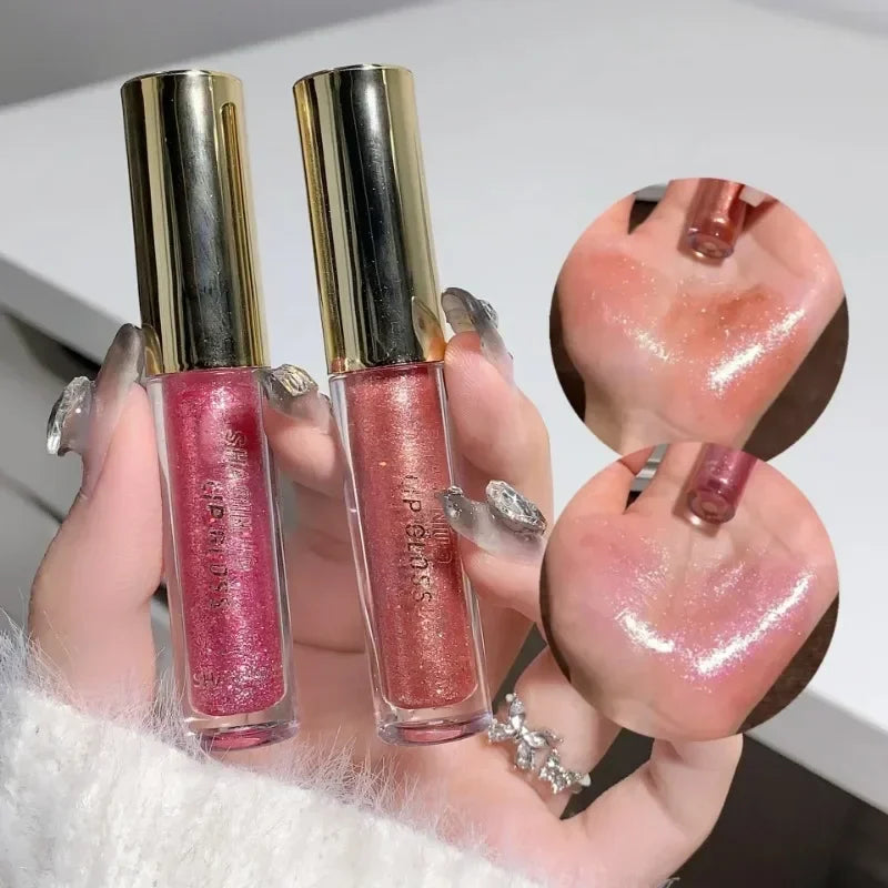Rynx | Glitter Lip Gloss Liquid Lipstick Moisturizing Plumping Lip Shine High Gloss Sparkling Lip Gloss Shade Korean Makeup Cosmetics