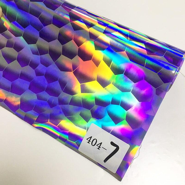 Lisslune | Iridescent football pattern PVC jelly vinyl fabric - Ideal for creative projects