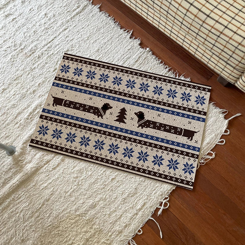 Rynx | Nordic PVC Doormat Cut Cartoon Dog House Entrance Welcome Mat Rug Anti-Dust Pad Outdoor Aesthetics Living Space Decor