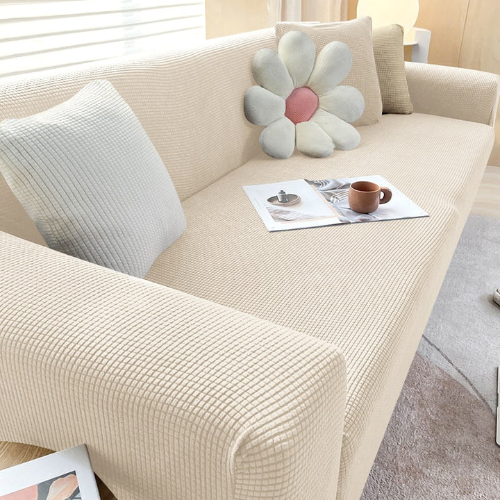Lisslune | Textured Stretch Sofa Cover | Non-Slip, Machine Washable & Protective for 1-Seater, 2-Seater, and 3-Seater Sofas