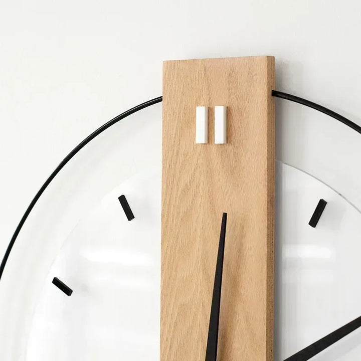 Lisslune | SilentOak – Minimalist Wooden Wall Clock with Silent Movement