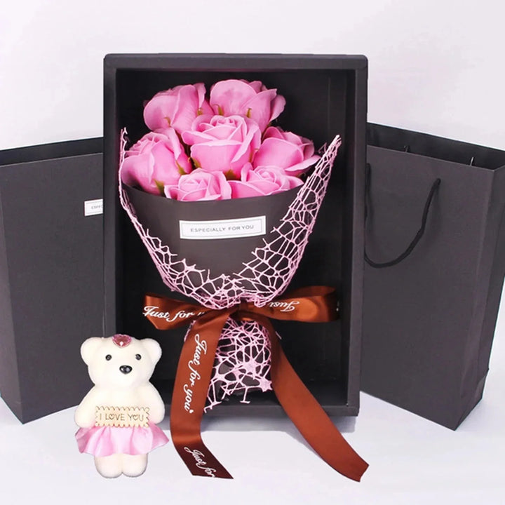 Lisslune | 7 Roses Soap Bouquet Gift Box