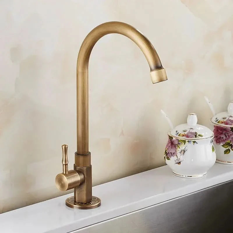 Lisslune | GoldenSwan Faucet – Antique faucet in swan neck design for kitchen & garden
