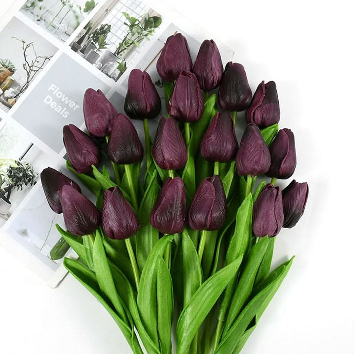 Lisslune | Artificial Tulip Bouquet with Realistic Lifelike Flowers