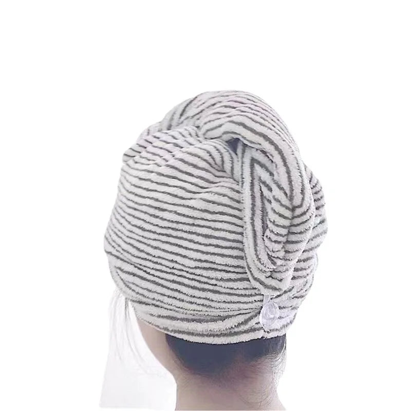 Rynx New Grey Bamboo Activated Charcoal Drying Hood, soft water-absorbing shower caps, home and daily drying hair towels