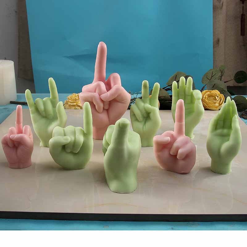 Lisslune | Middle Finger Hand Gestures Artsy Candle DIY Molds