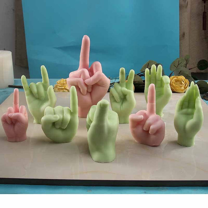Lisslune | Middle Finger Hand Gestures Artsy Candle DIY Molds