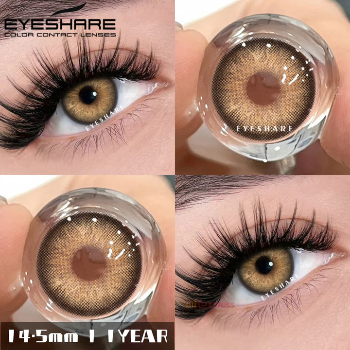 Rynx | Colorful Contact Lenses for Eyes Blue Contacts Gray Brown Lenses Green Eye Contact Lenses Beautiful Pupil Yearly 2 Pieces/Pair