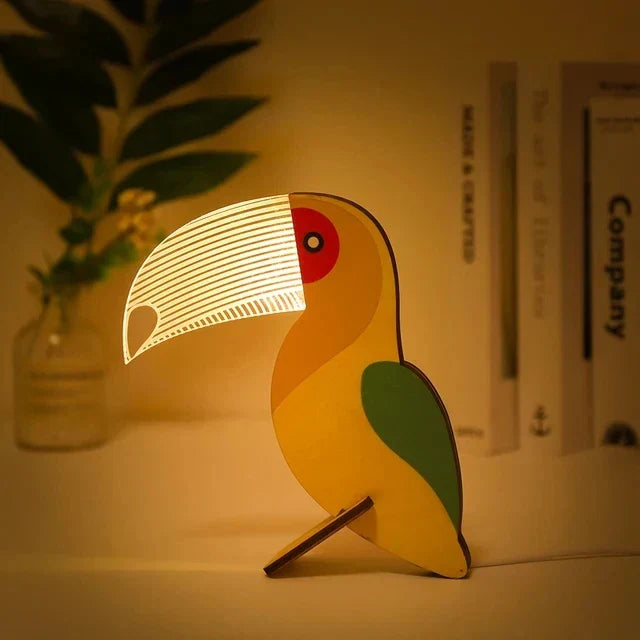 Lisslune | Charming wooden animals LED bedside lamps