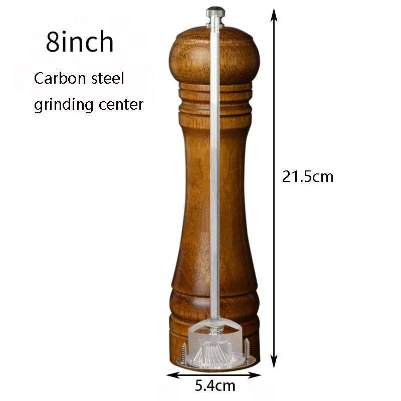 Lisslune | Elegant adjustable salt and pepper mill set made of solid wood for outdoor dining