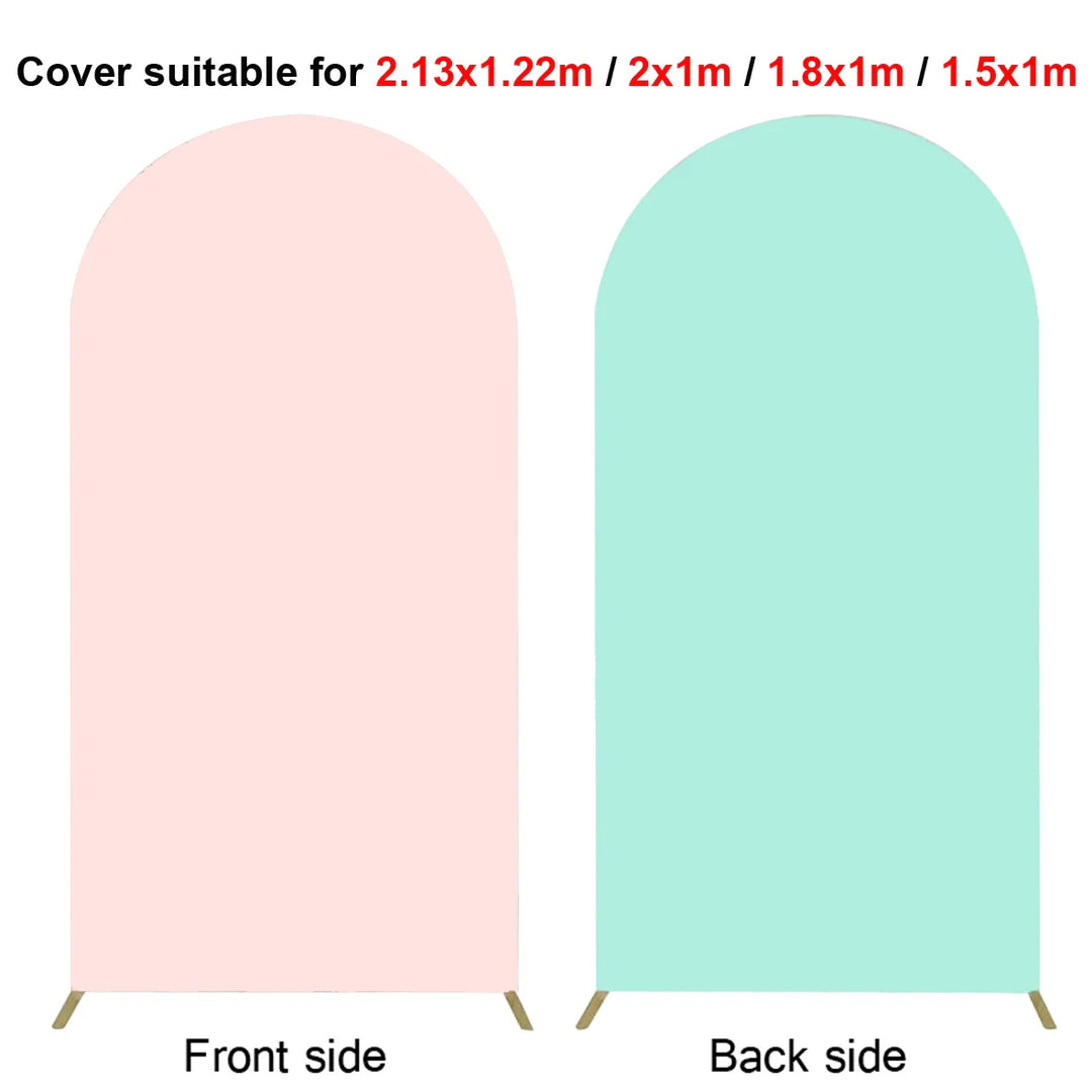 Rynx | 2M Metal balloon arch background stand birthday balloons party backdrop covers photo shoot double-sided elastic fabric background