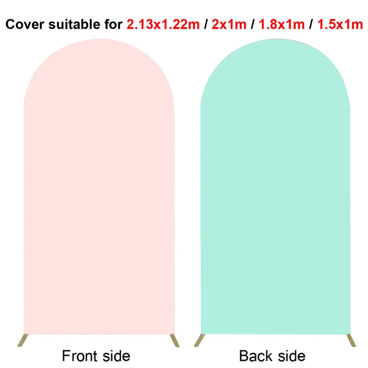 Rynx | 2M Metal balloon arch background stand birthday balloons party backdrop covers photo shoot double-sided elastic fabric background