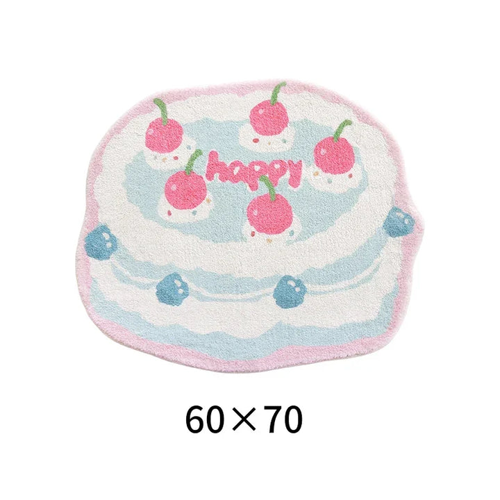 Rynx | Cute Plush Bedroom Rug IG Fashion Girls Elegant Living Room Rugs Modern Cartoon Minimalist Sweet Rug Doormat Kawaii IG Home Decor
