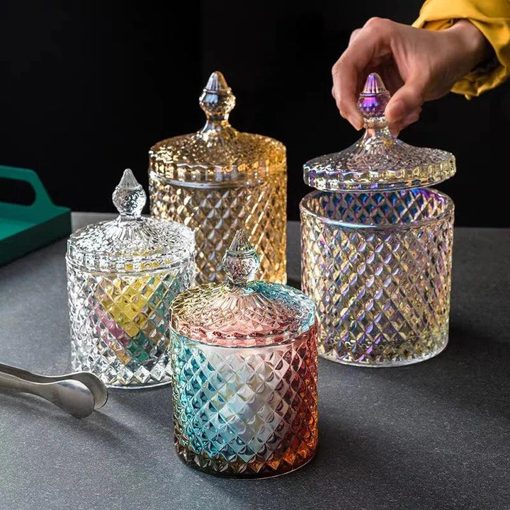 Lisslune | Colorful diamond glass storage container for sweets and sugar - 300ML & 600ML options