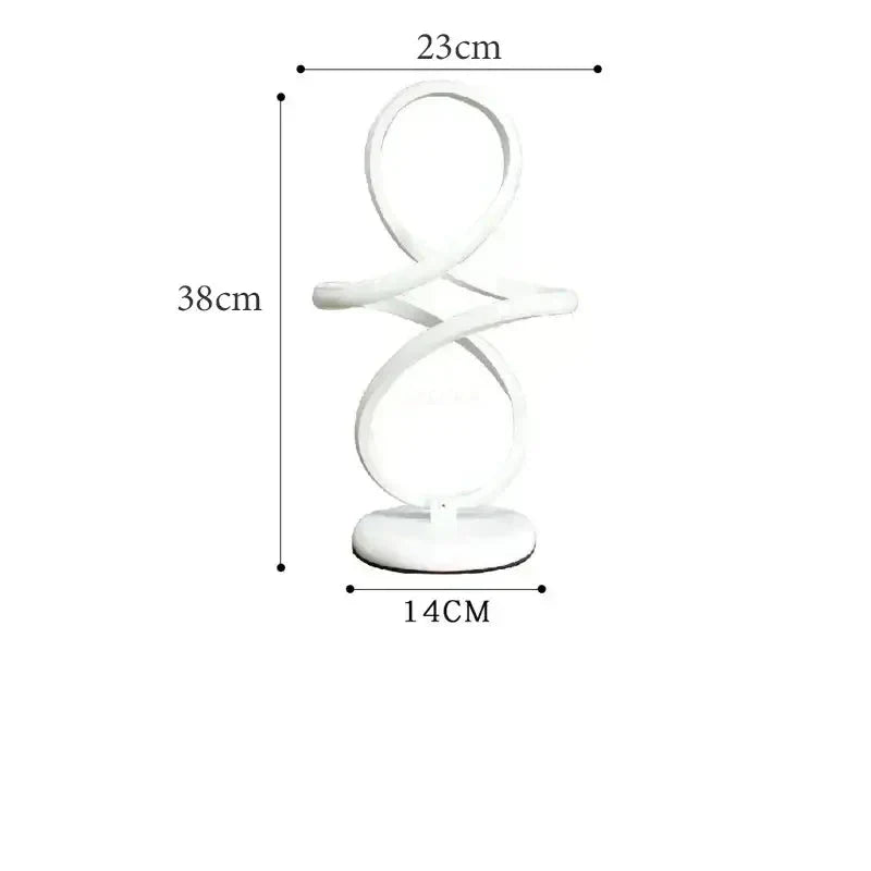 Lisslune | AbstractAccent - Modern LED Swirl Board Lamp